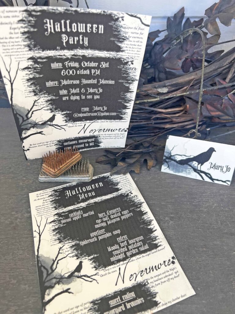 Halloween Party Printables Nevermore
