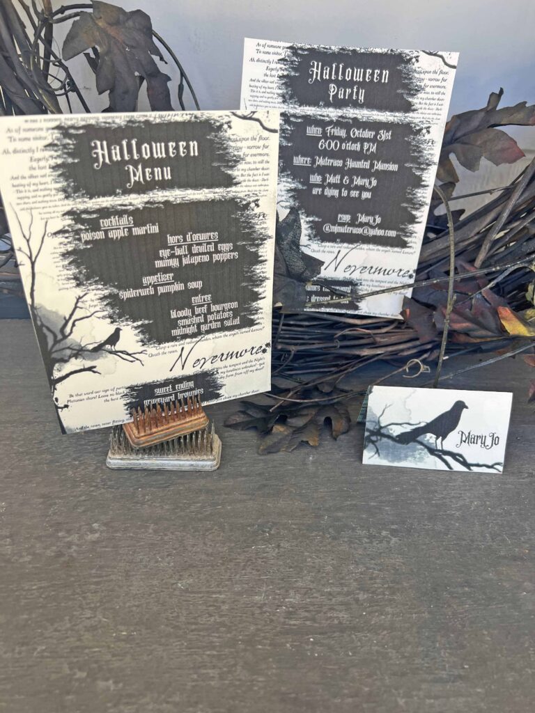 Halloween Party Printables Nevermore