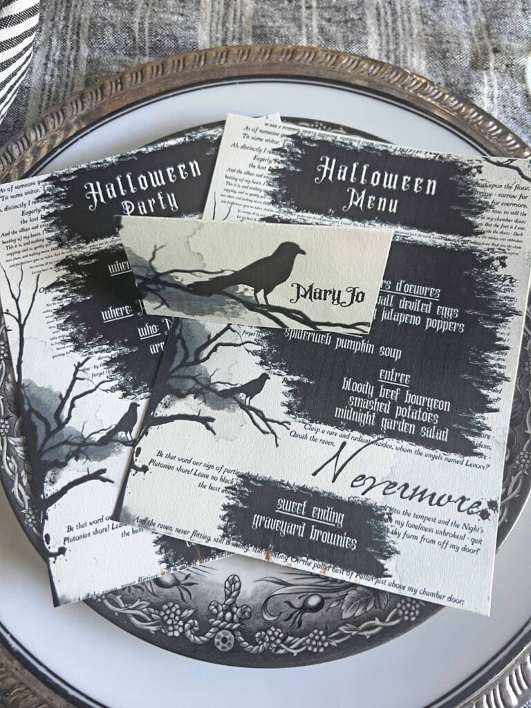 Halloween Party Printables Nevermore