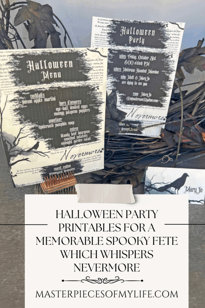 Halloween Party Printables Nevermore Pinterest