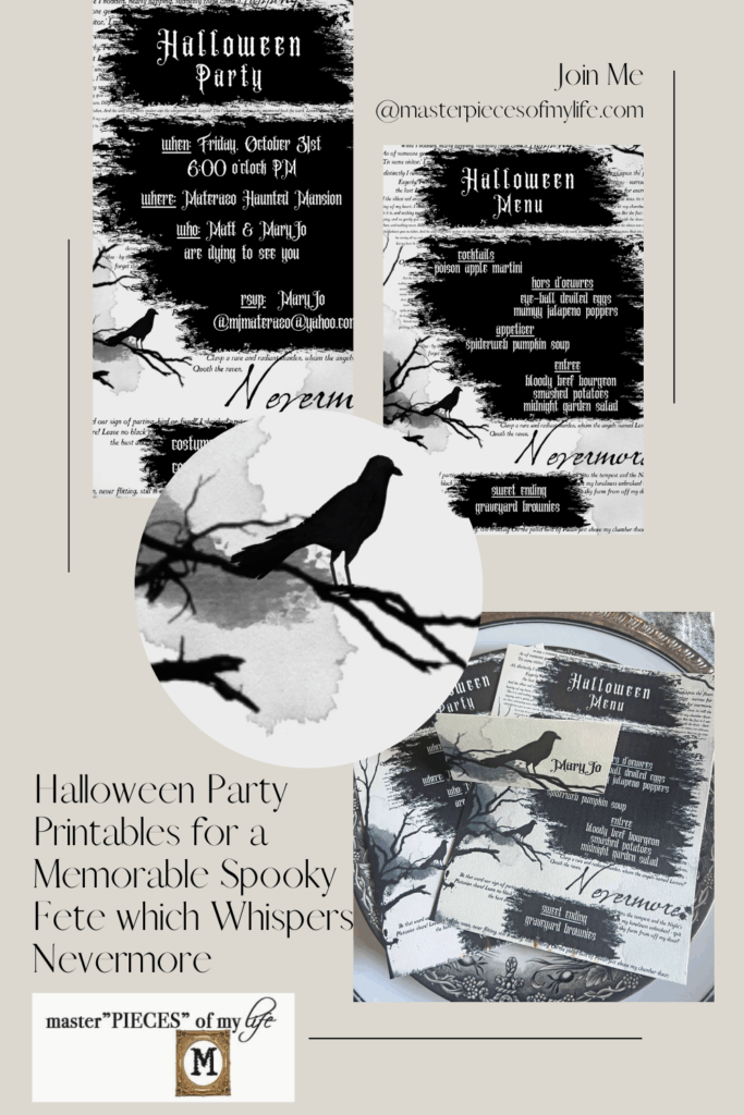Halloween Party Printables Nevermore Pinterest