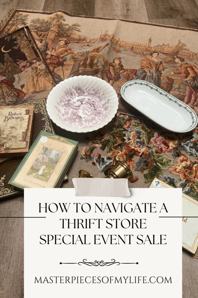 how to navigate a. thrift store special event sale Pinterest
