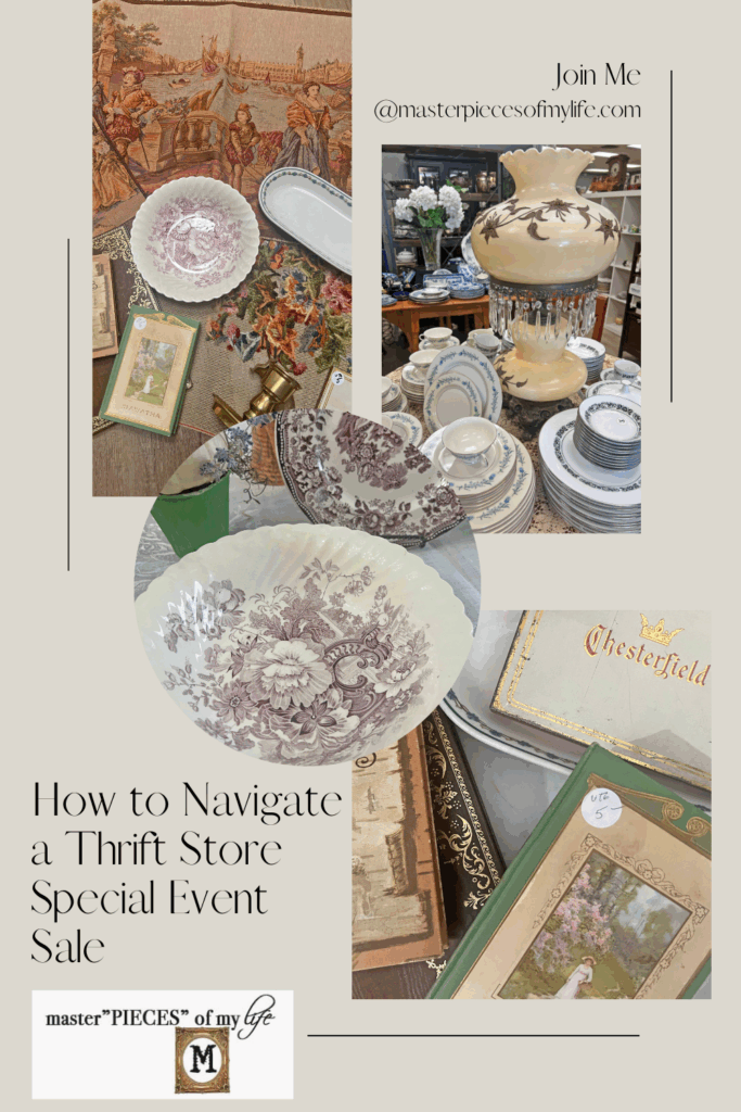 how to navigate a. thrift store special event sale Pinterest