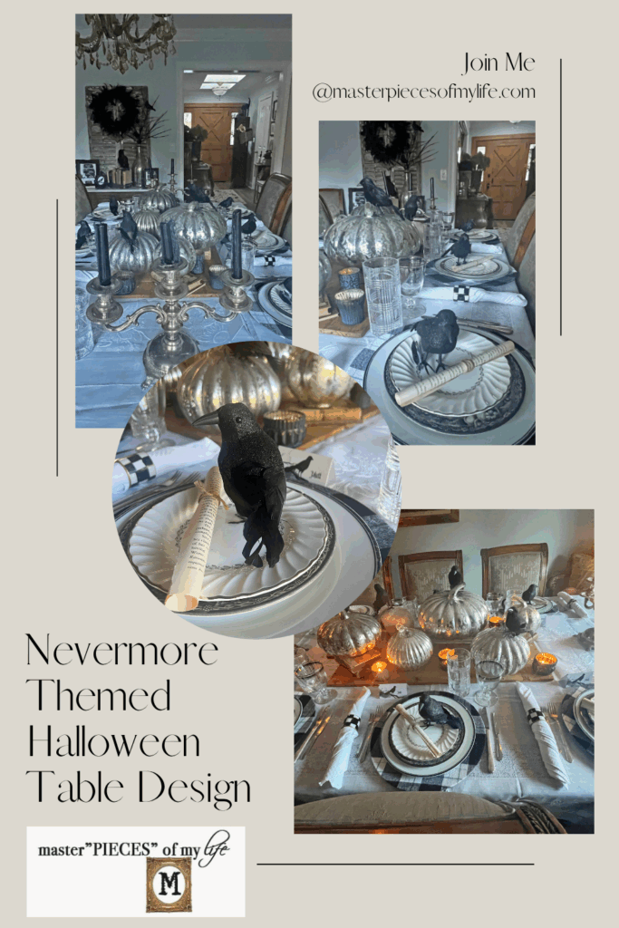 Nevermore themed Halloween Table design Pinterest