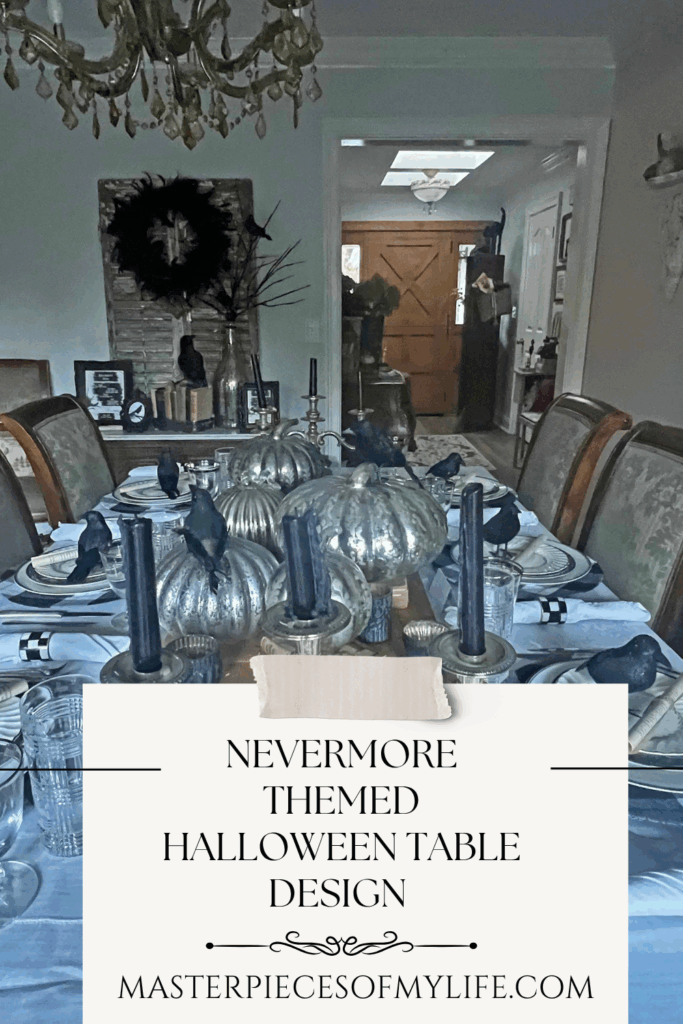 Nevermore themed Halloween Table design Pinterest