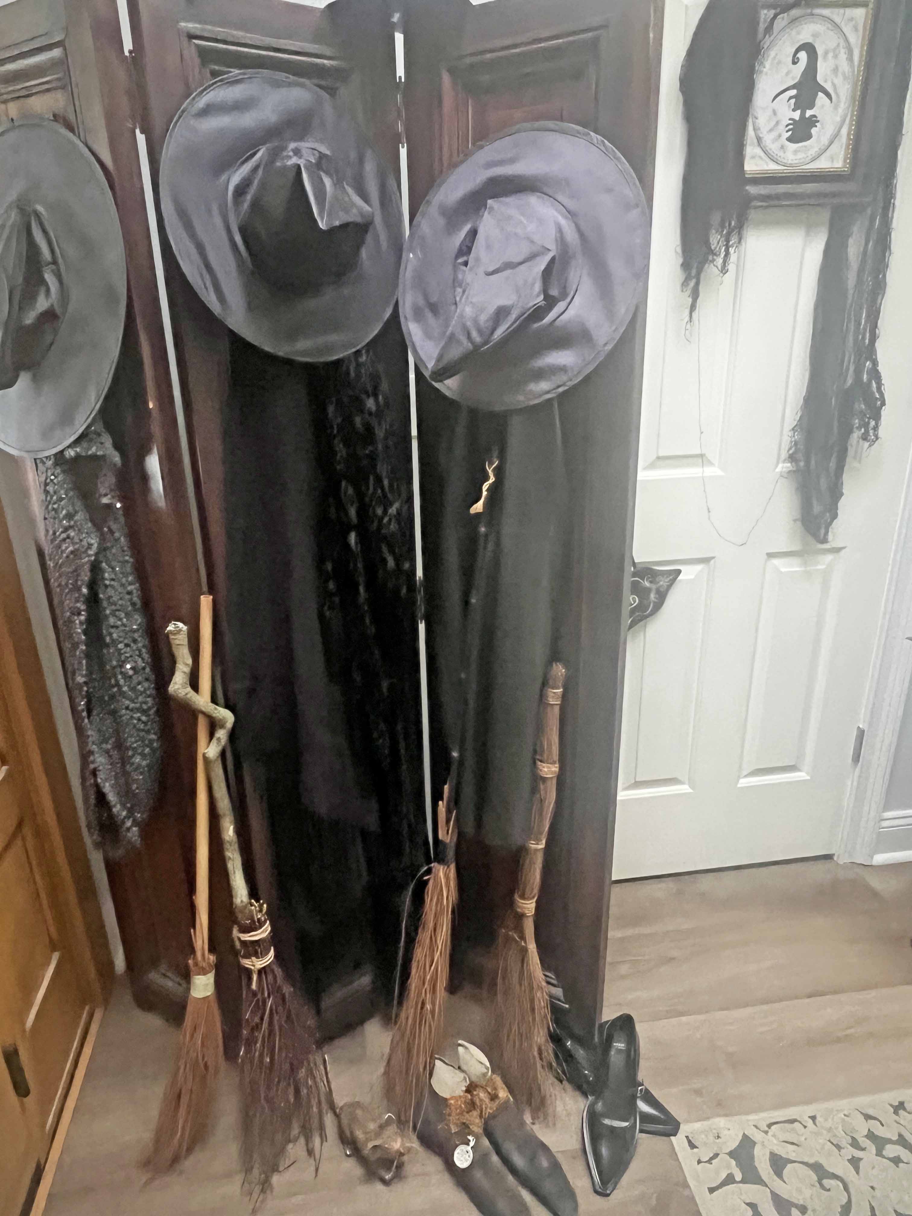 the Witch Is In Halloween entry way decor