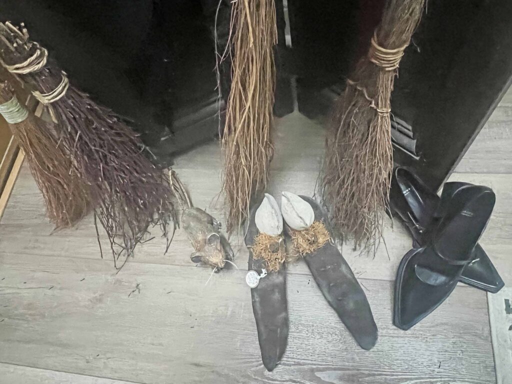 the Witch Is In Halloween entry way decor