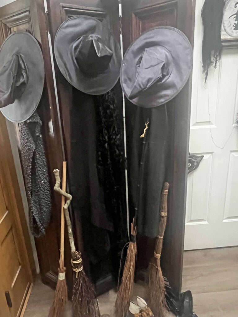 the Witch Is In Halloween entry way decor