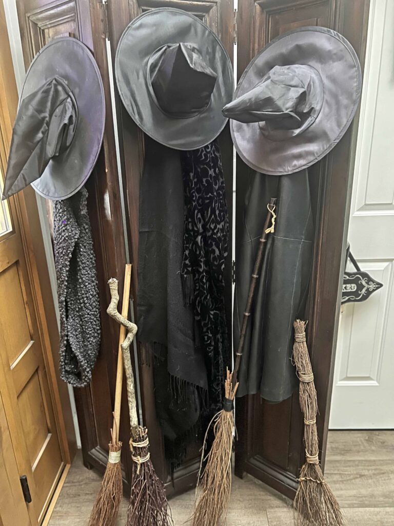 the Witch Is In Halloween entry way decor