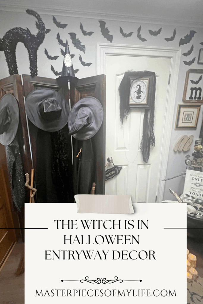 the Witch Is In Halloween entry way decor Pinterest