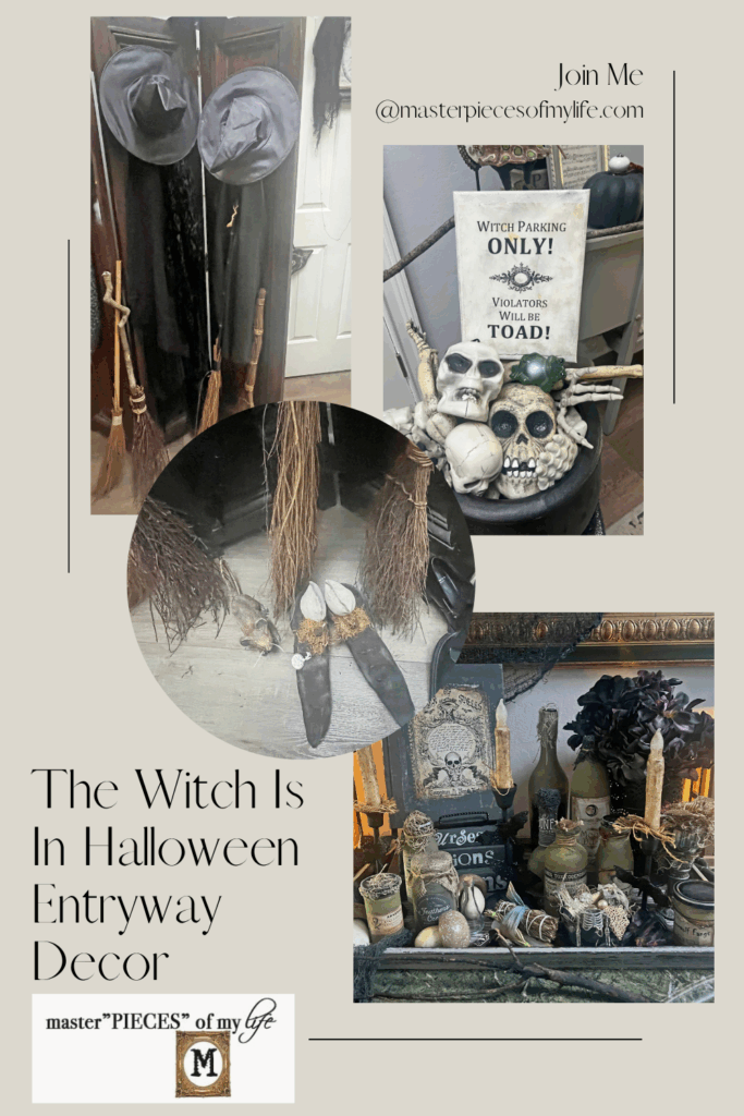 the Witch Is In Halloween entry way decor Pinterest