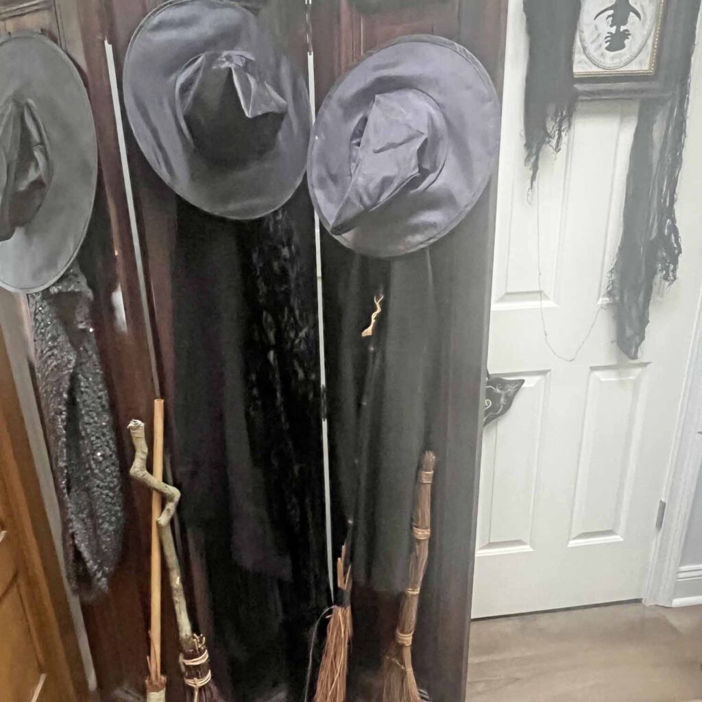 the Witch Is In Halloween entry way decor