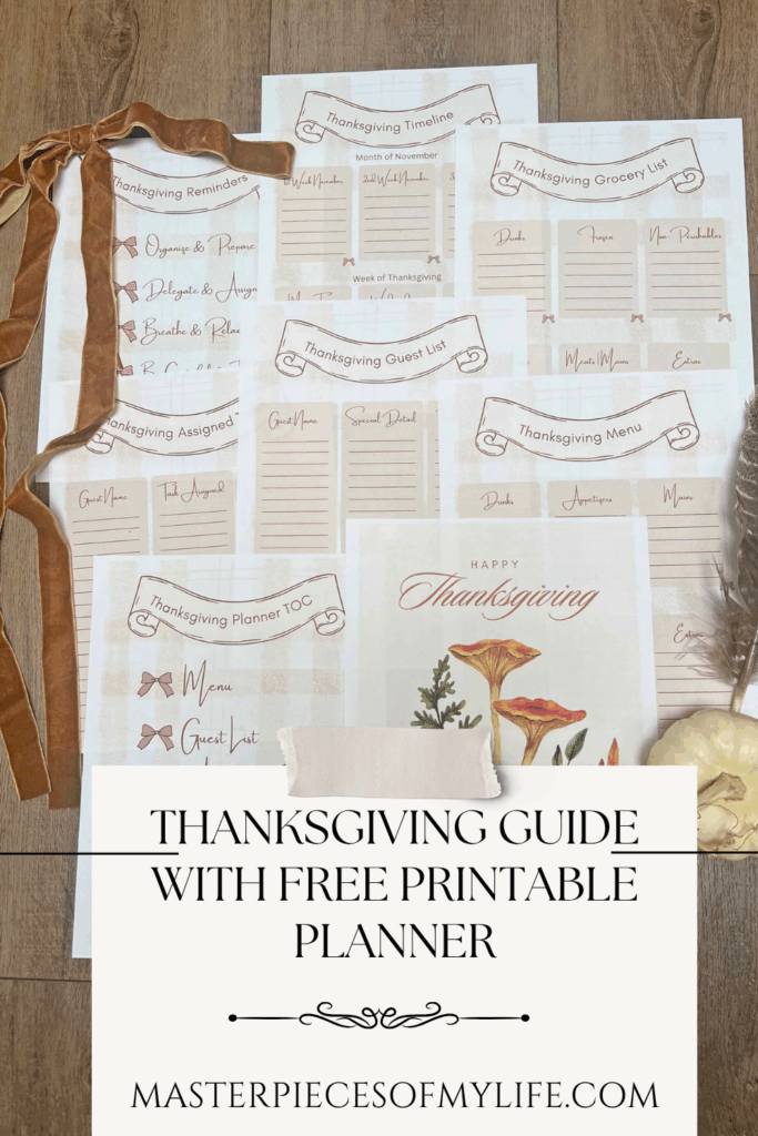 Thanksgiving Guide with Free Printable Panner Pinterest
