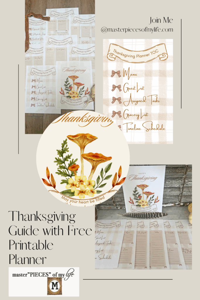 Thanksgiving Guide with Free Printable Panner Pinterest