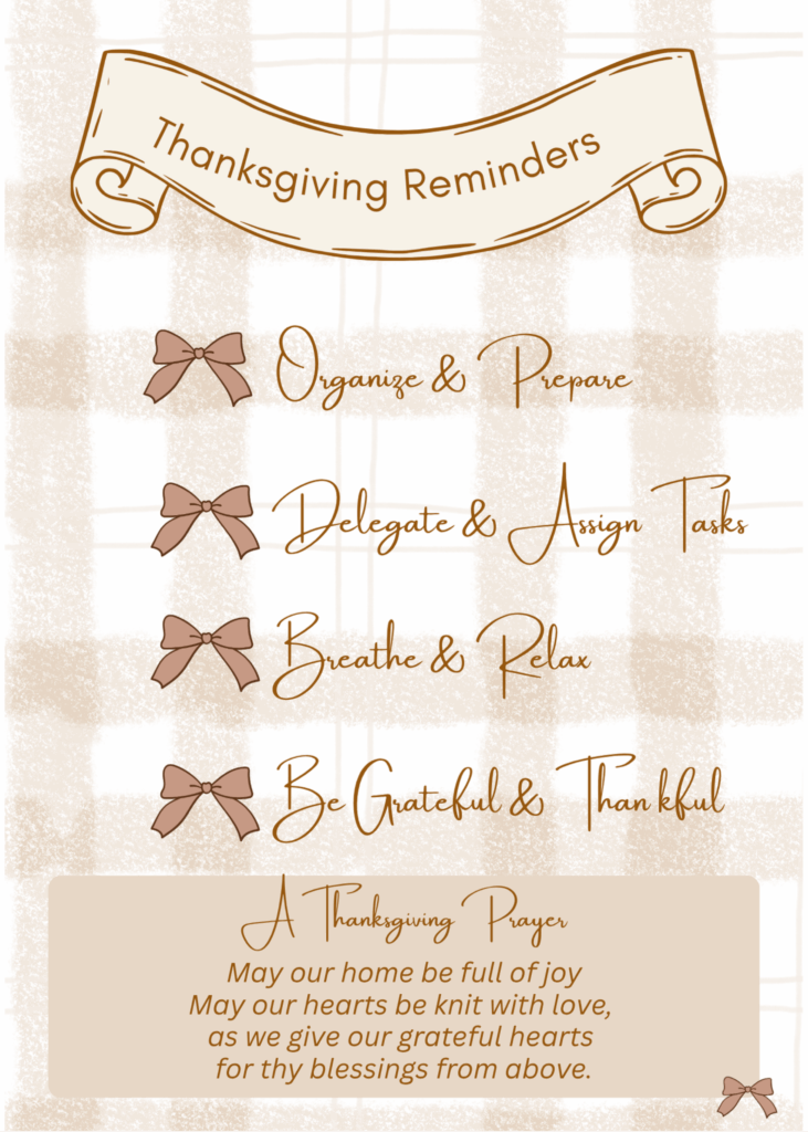 Thanksgiving Guide with Free Printable Panner