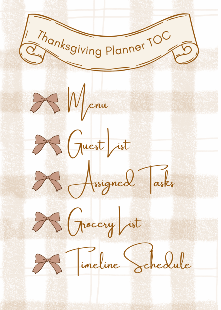 Thanksgiving Guide with Free Printable Panner