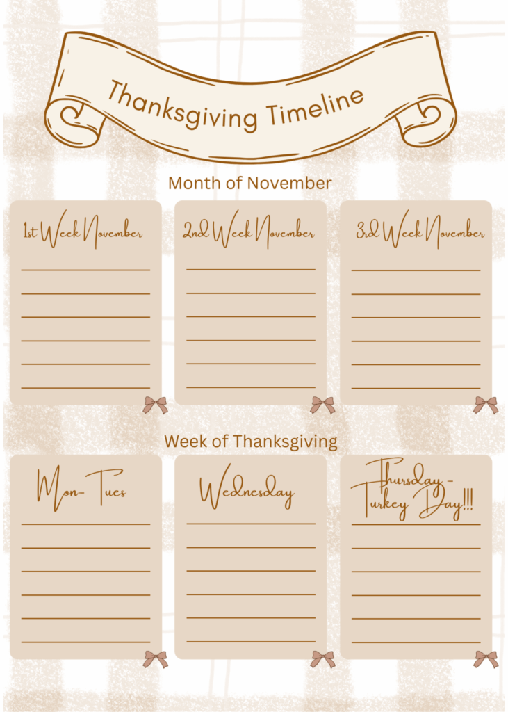 Thanksgiving Guide with Free Printable Panner