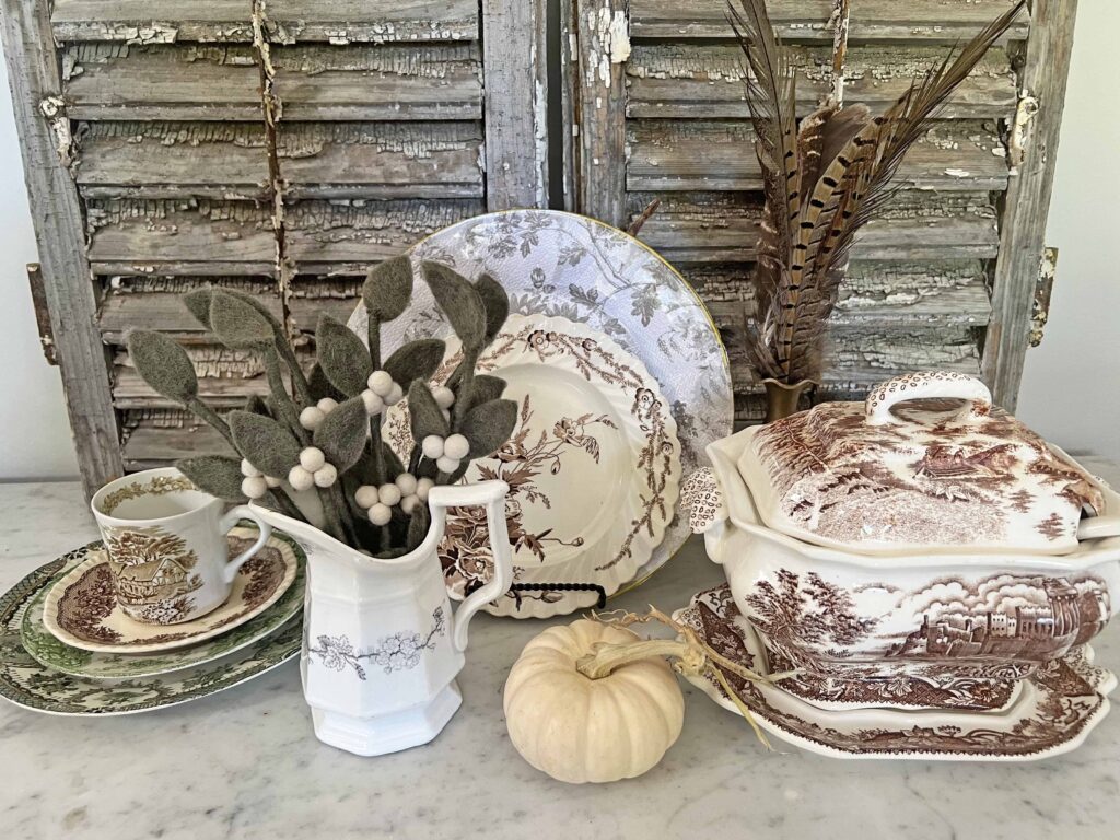 Brown Transferware hack DIY