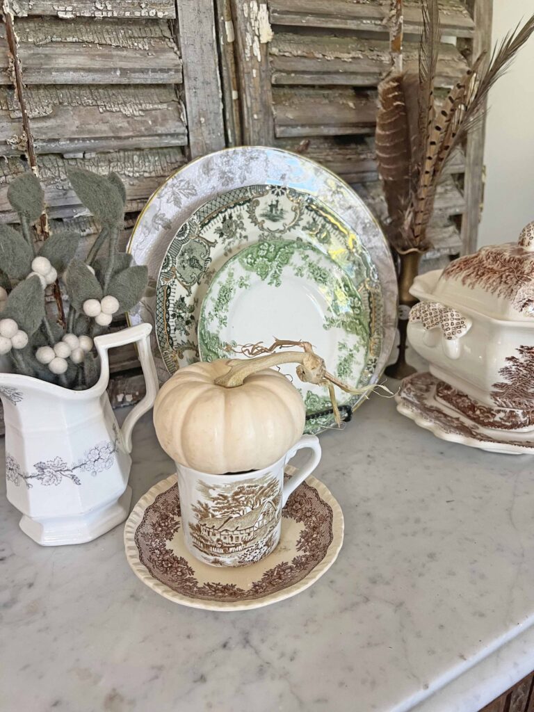 Brown Transferware hack DIY