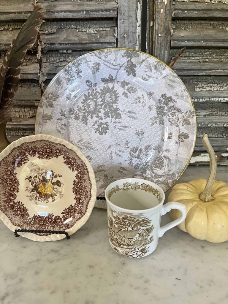 Brown Transferware hack DIY