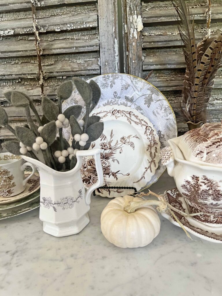 Brown Transferware hack DIY