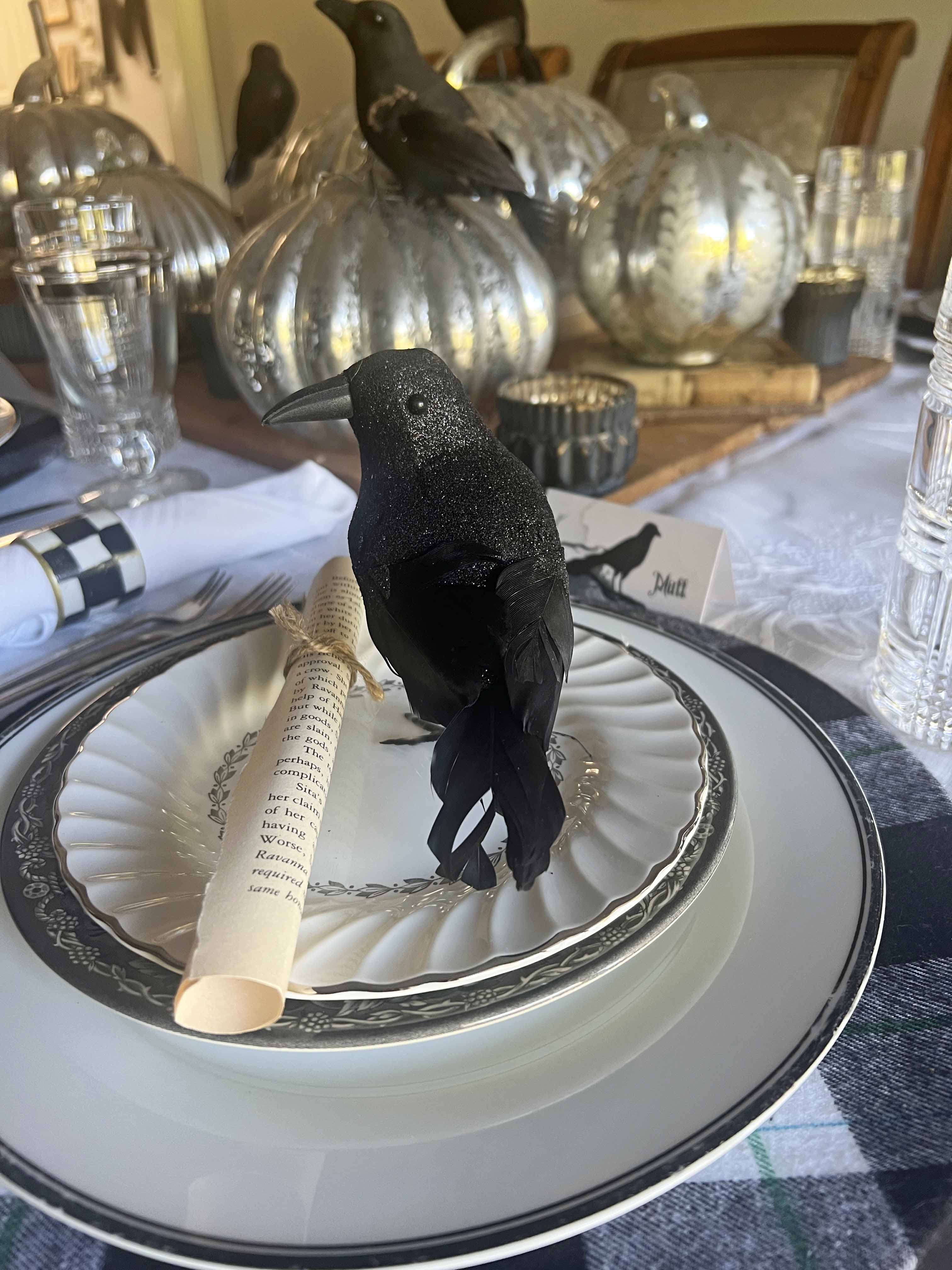 Nevermore themed Halloween Table design
