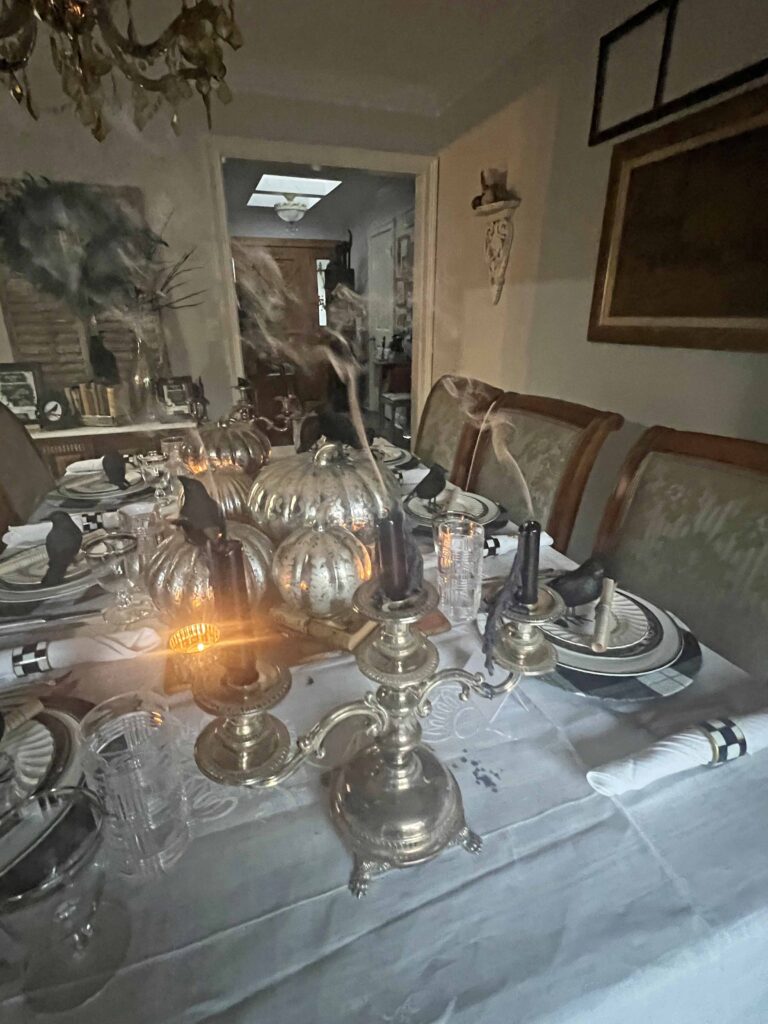 Nevermore themed Halloween Table design