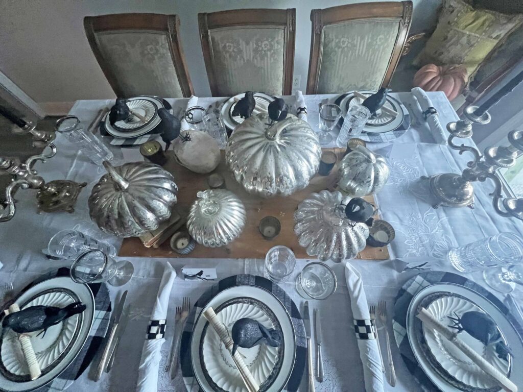 Nevermore themed Halloween Table design