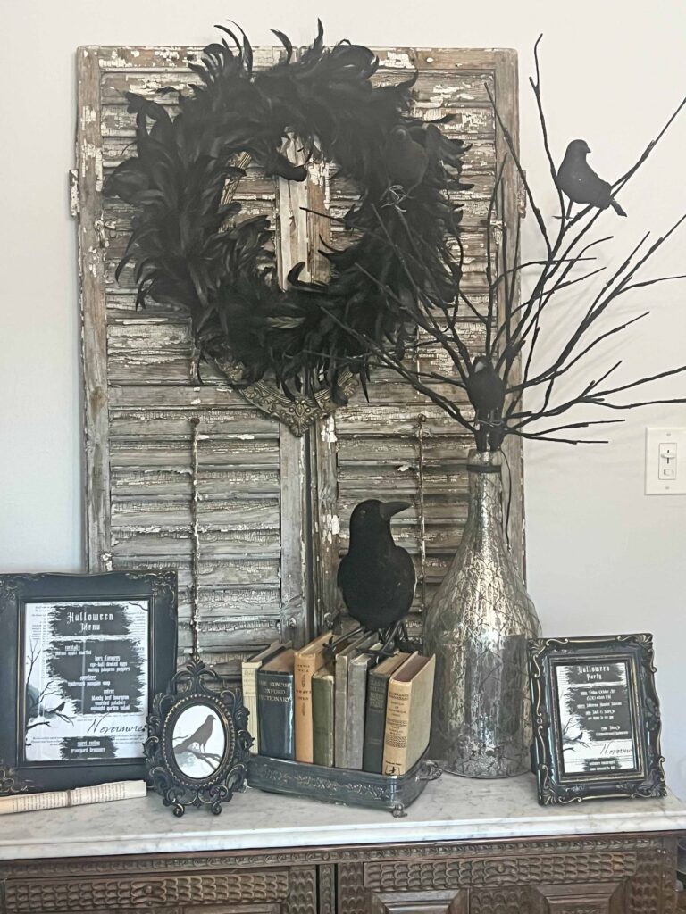 Nevermore themed Halloween Table design