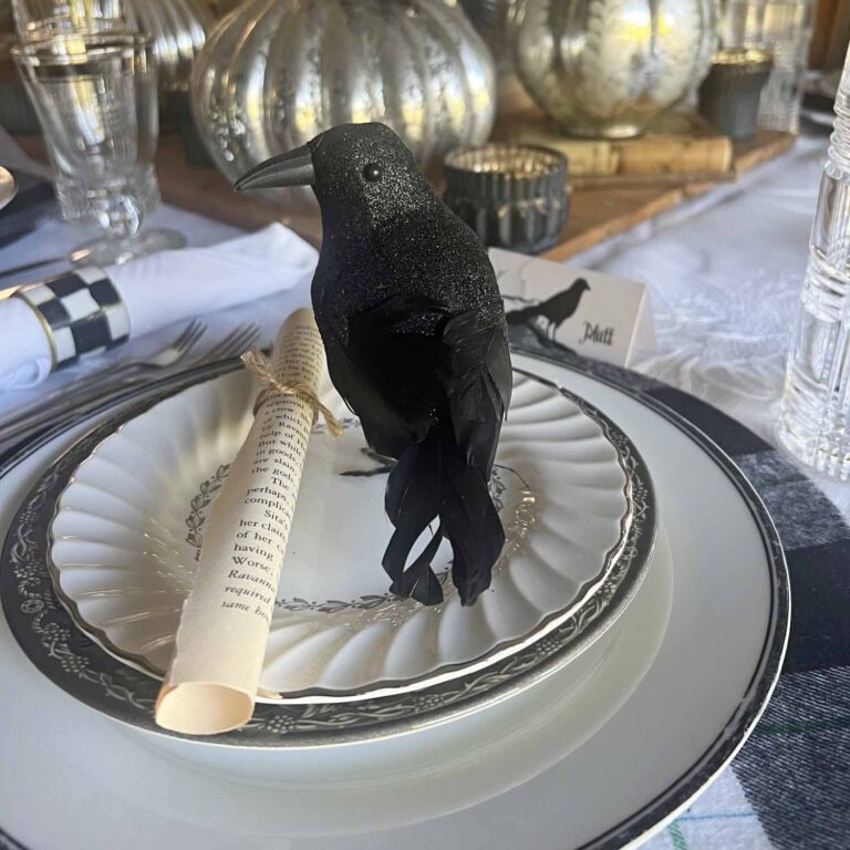 Nevermore themed Halloween Table design