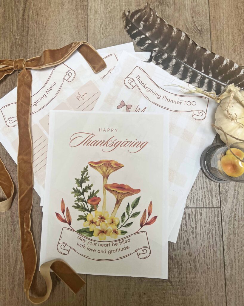 Thanksgiving Guide with Free Printable Panner