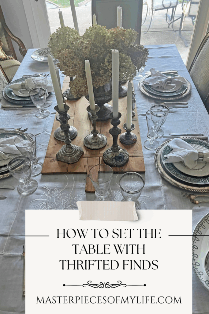 how to set the table with thrifted finds Pinterest
