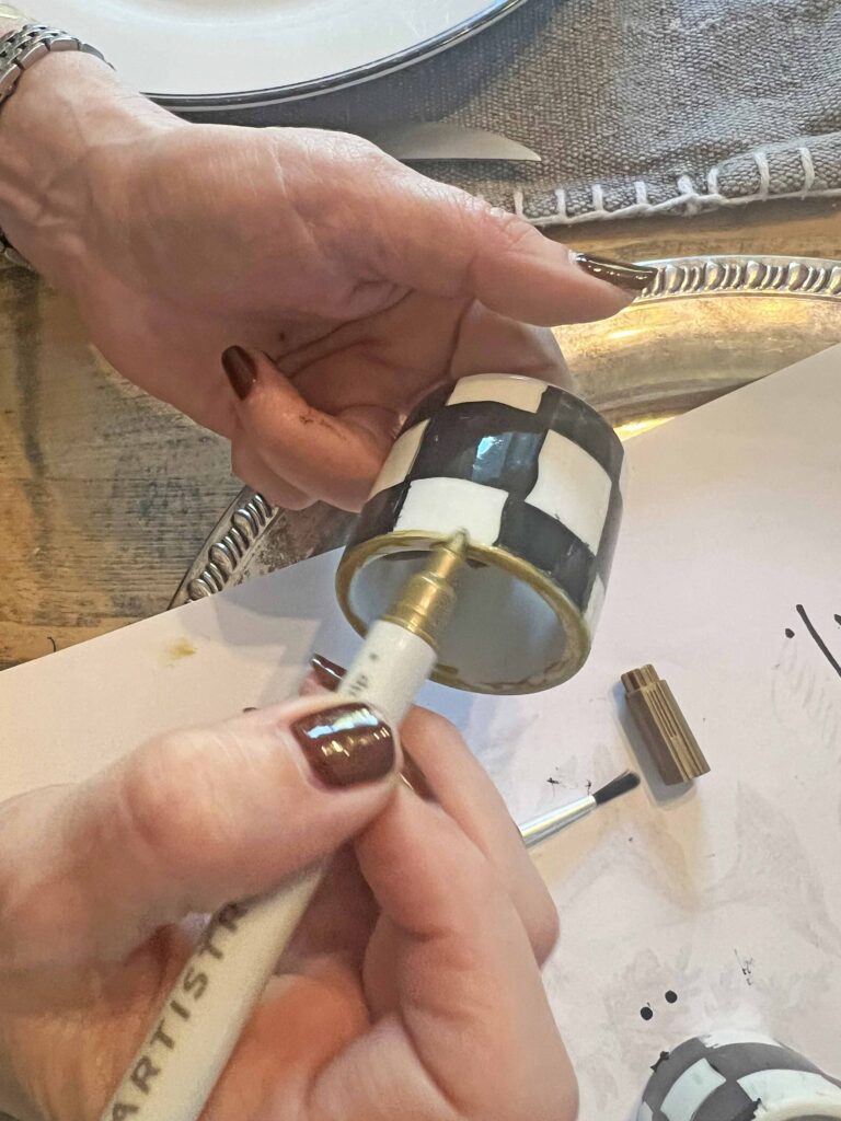 MacKenzie Childs Napkin Ring Dupe DIY