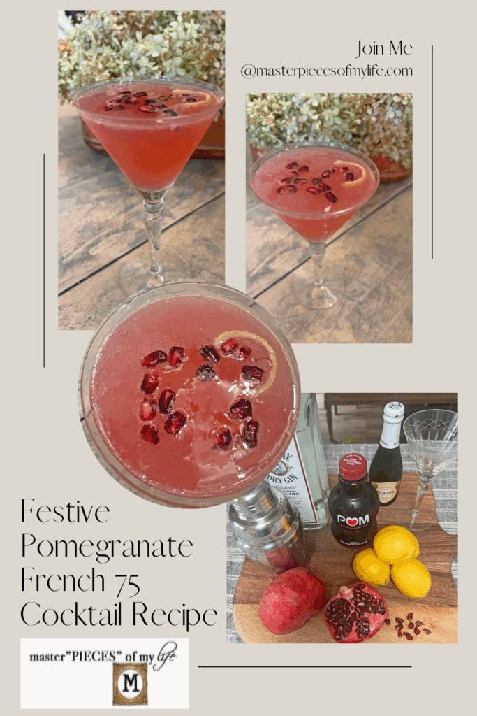 pomegranate French 75 cocktail recipe Pinterest