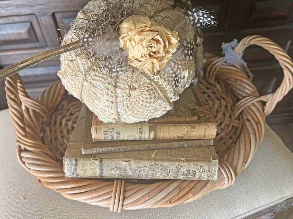 brown transferware decor styling perfect for Fall