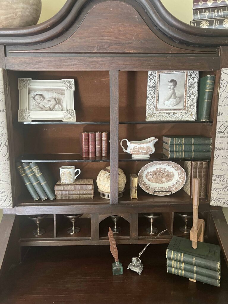 brown transferware decor styling perfect for Fall