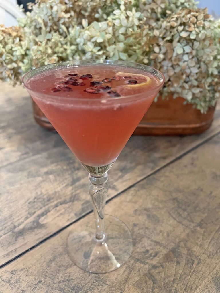 pomegranate French 75 cocktail recipe