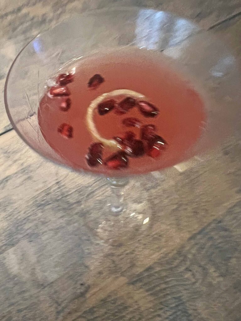 pomegranate French 75 cocktail recipe