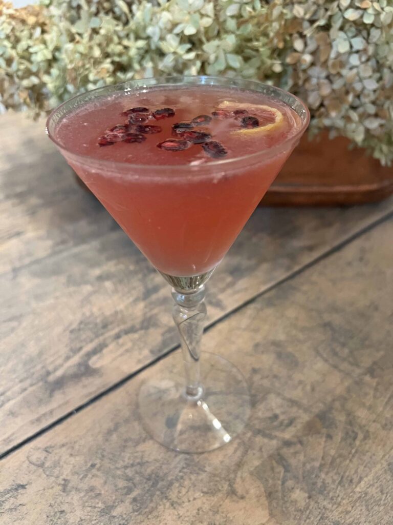 pomegranate French 75 cocktail recipe