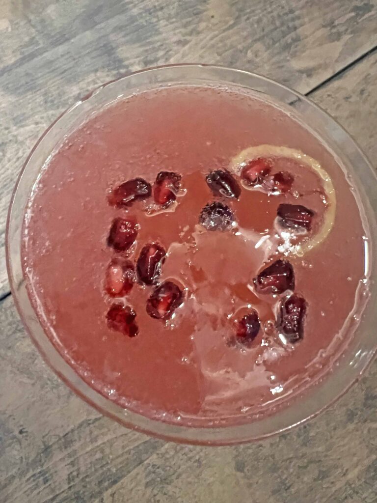 pomegranate French 75 cocktail recipe