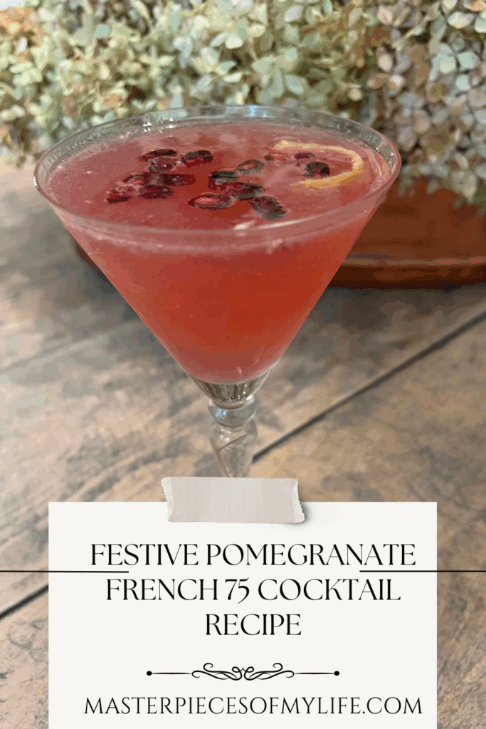 pomegranate French 75 cocktail recipe Pinterest