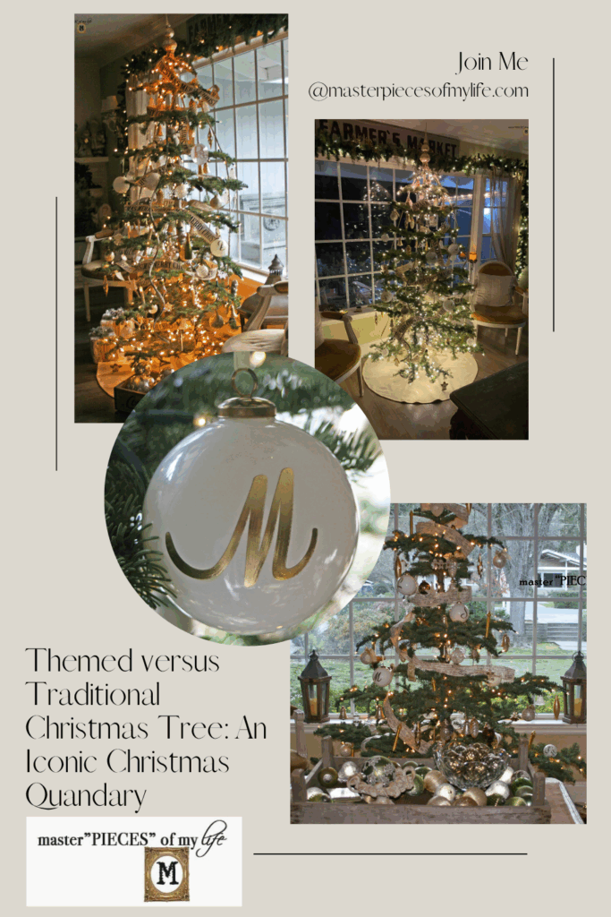 themed versus traditional Christmas tree Pinterest