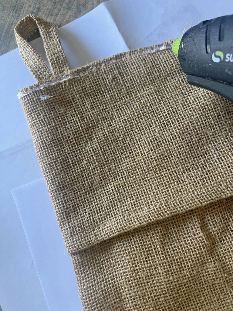 easy Christmas stocking upcycle using Dollar Tree supplies