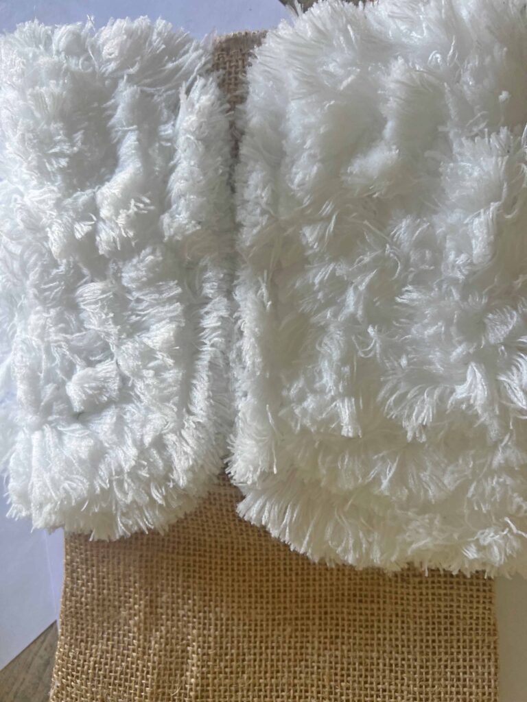 easy Christmas stocking upcycle using Dollar Tree supplies