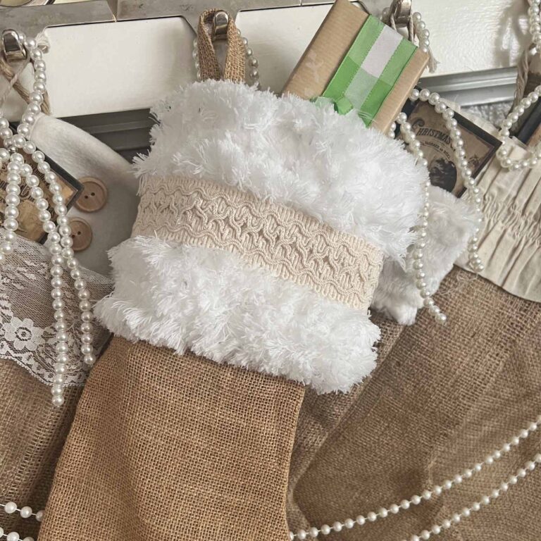 Easy Christmas Stocking Upcycle with Dollar Tree Supplies