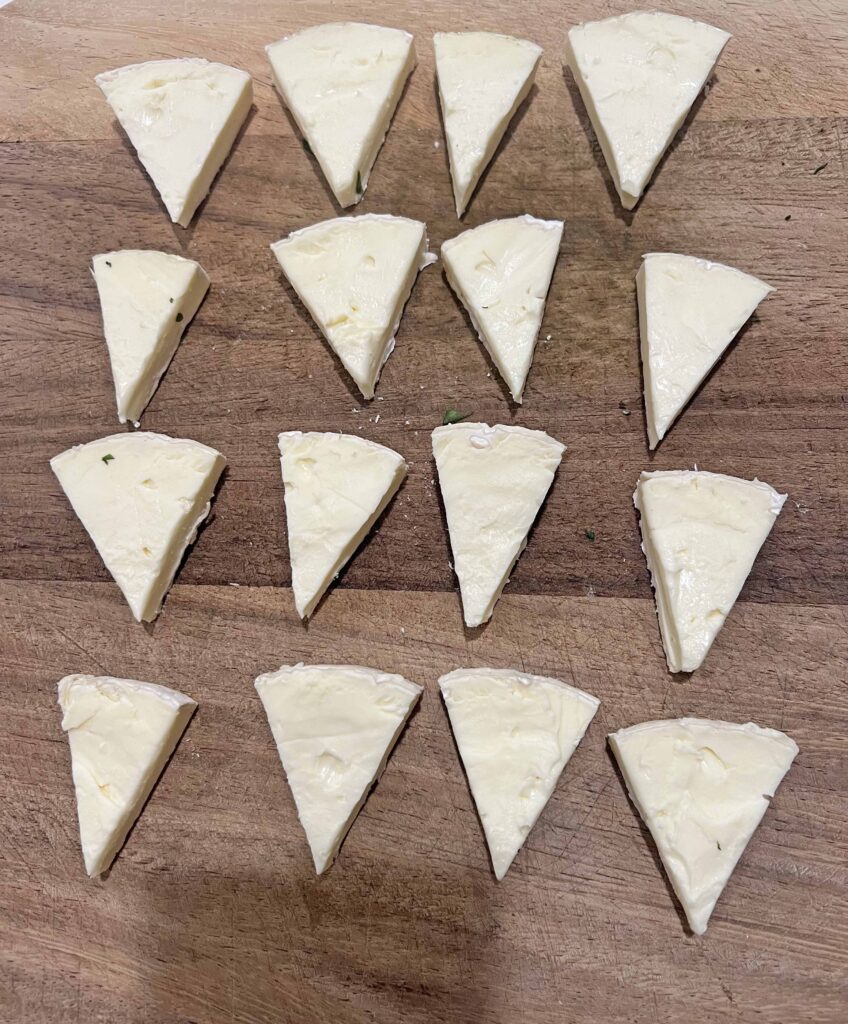 mini Christmas tree cheese bites appetizer recipe