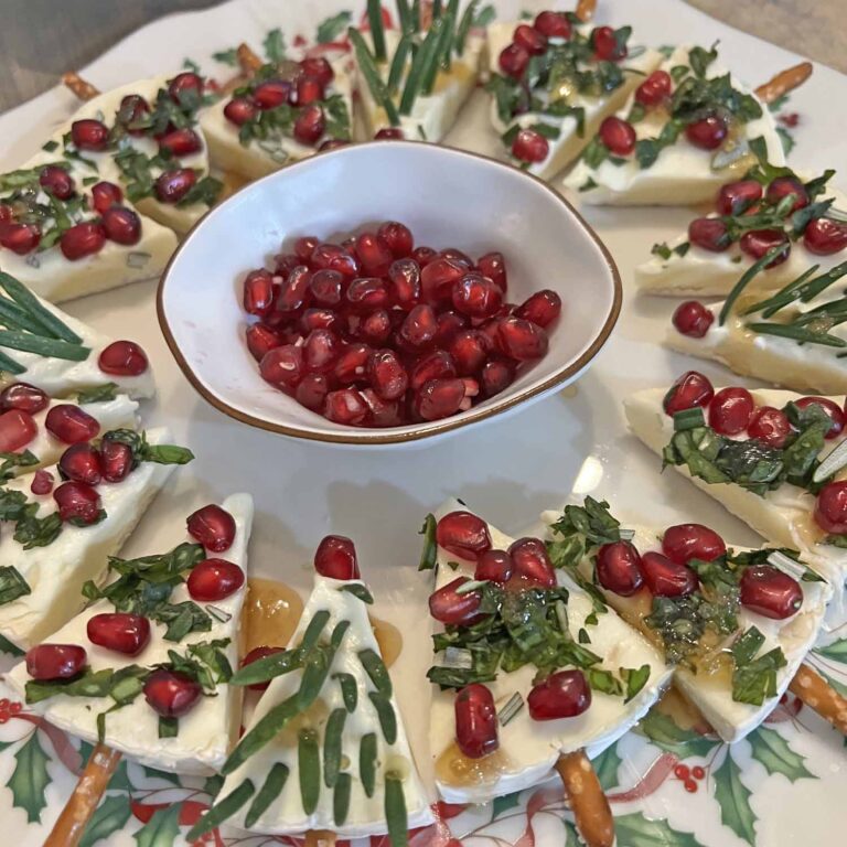 Mini Christmas Tree Cheese Bites Appetizer Recipe