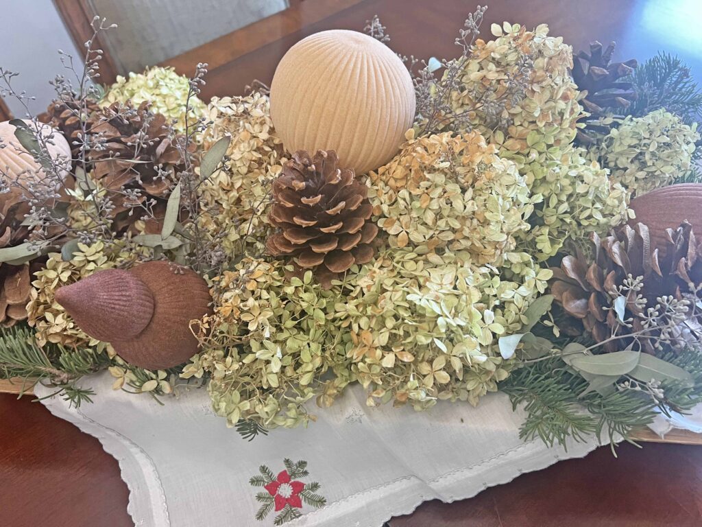 How to Style a Rustic Dough Bowl for the Holidays with Natural Elements