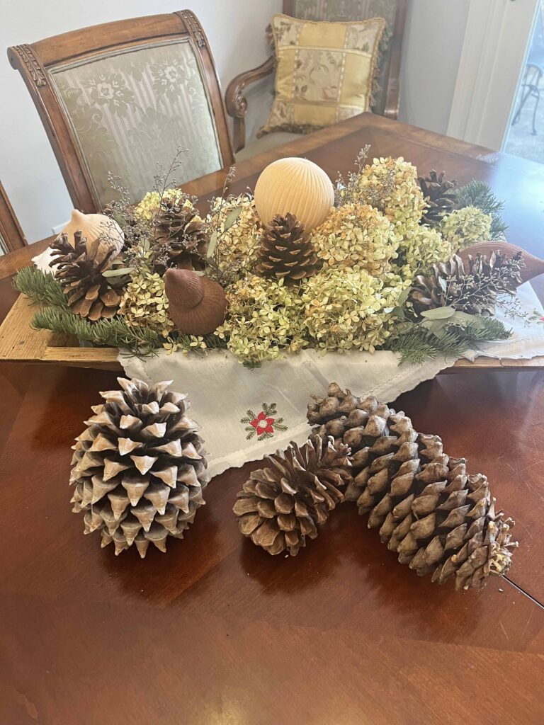 How to Style a Rustic Dough Bowl for the Holidays with Natural Elements