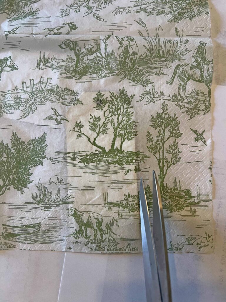 Christmas DIY: Green Toile Tag Ornament